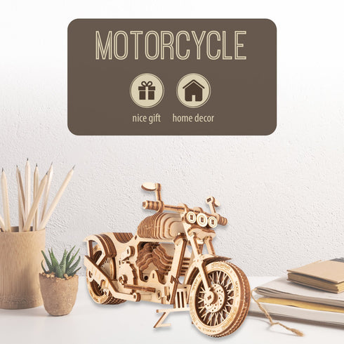 3D Wooden Puzzle, Motorcycle, DIY Model Kit